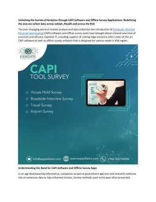 Unlocking the Secrets of Analytics through CAPI Software in Saudi Arabia