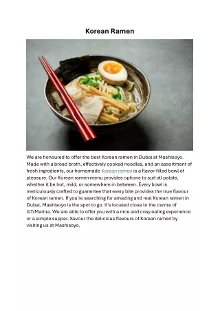 Korean Ramen