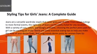 Styling Tips for Girls