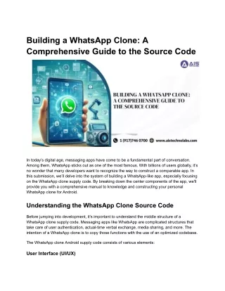 Building a WhatsApp Clone: A Comprehensive Guide to the Source Code
