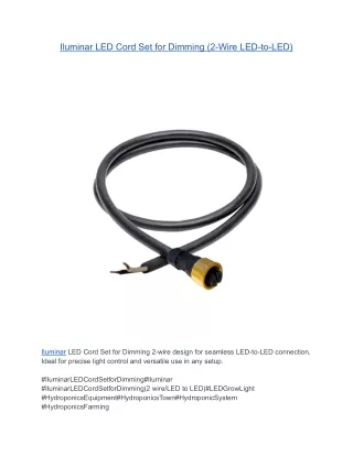 Iluminar LED Cord Set for Dimming (2-Wire LED-to-LED)