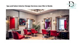 Spa and Salon Interior Design Services near Me in Noida