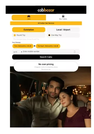 Pune to Panchgani Cab