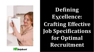 Components of Job Specification