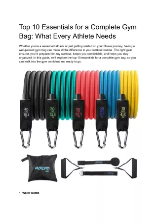 Top 10 Essentials for a Complete Gym Bag_ What Every Athlete Needs