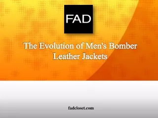 The Evolution of Men's Bomber Leather Jackets