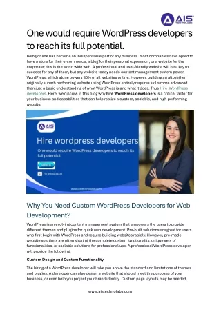 Expert Tips to Hire WordPress Developers for Your Business