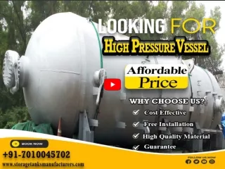 High Pressure Vessel Manufacturers