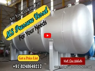 MS Pressure Vessel Manufacturers