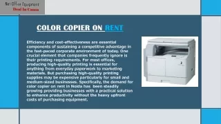 Color Copier on Rent: Boost Productivity with High-Quality Prints in Noida