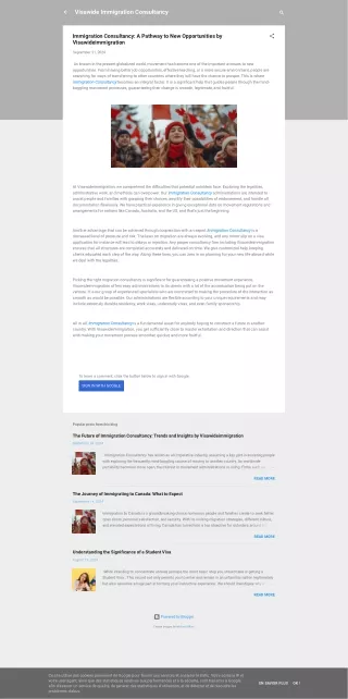 Immigration Consultancy: A Pathway to New Opportunities by Visawideimmigration