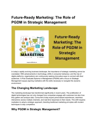 Future-Ready Marketing_ The Role of PGDM in Strategic Management