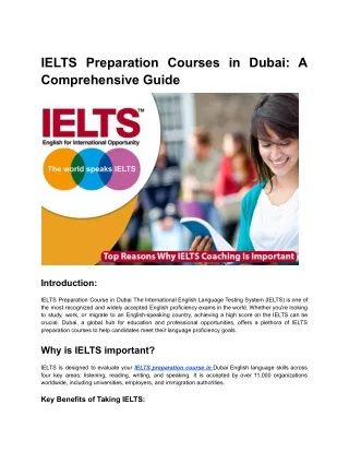 IELTS Preparation Courses in Dubai_ A Comprehensive Guide