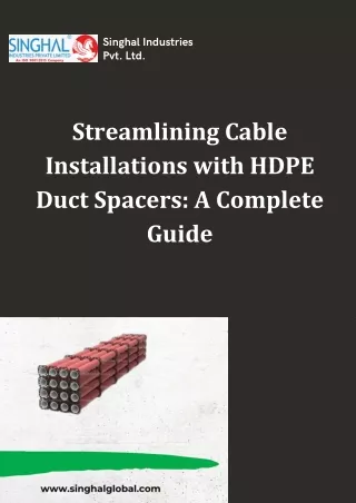 HDPE Duct Spacer - Singhal Industries Pvt. Ltd