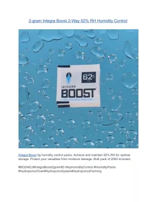 2-gram Integra Boost 2-Way 62% RH Humidity Control