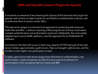 UMA and OpenID Connect Plugins for Apache