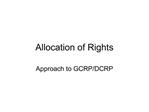 Allocation of Rights