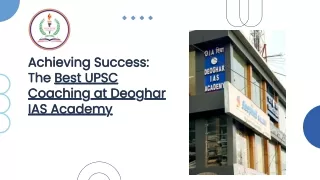 Deogarh IAS Academy: The Best Coaching for UPSC in Deoghar