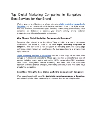 Top Digital Marketing Companies in Bangalore – Best Services for Your Brand (1)