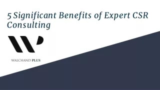 5 Significant Benefits of Expert CSR Consulting