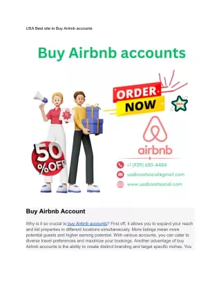 USA Best site to Buy Airbnb accounts