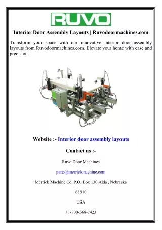 Interior Door Assembly Layouts   Ruvodoormachines.com