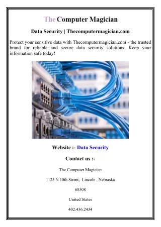 Data Security   Thecomputermagician.com