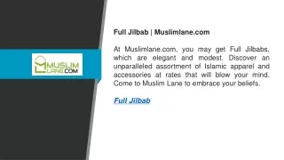 Full Jilbab  Muslimlane.com