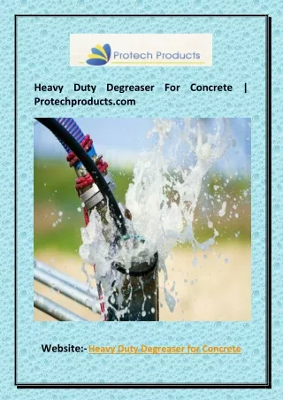 Heavy Duty Degreaser For Concrete | Protechproducts.com