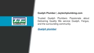 Guelph Plumber  Jaytechplumbing.com