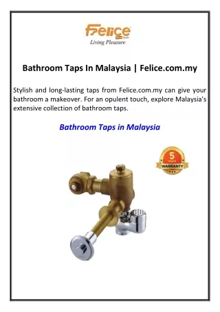 Bathroom Taps In Malaysia Felice.com.my