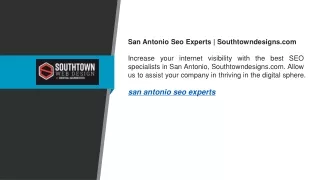 San Antonio Seo Experts  Southtowndesigns.com