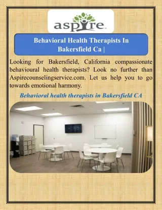 Behavioral Health Therapists In Bakersfield Ca   Aspirecounselingservice.com