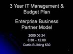 Enterprise Business Partner Model