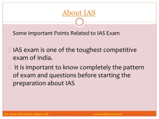 impotant steps About IAS