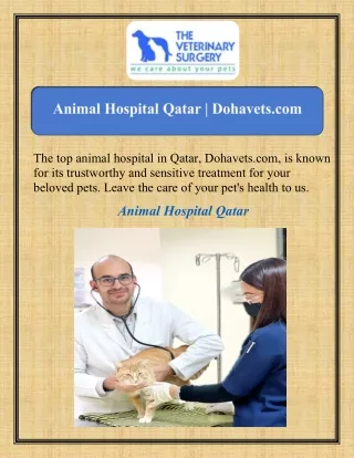 Animal Hospital Qatar  Dohavets.com