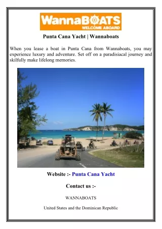 Punta Cana Yacht   Wannaboats