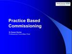 Practice Based Commissioning