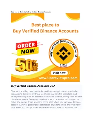 Best site to Best site to Buy Verified Binance Accounts