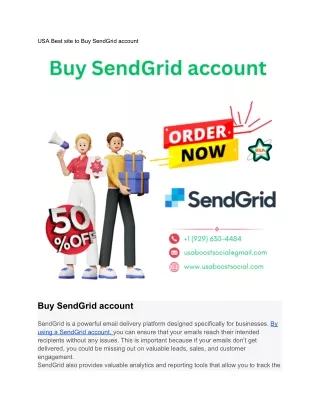 USA Best site to Buy SendGrid account