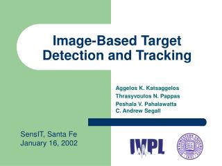 Image-Based Target Detection and Tracking