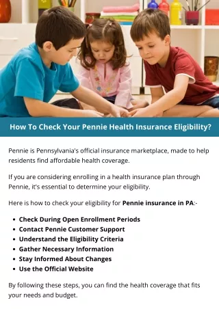 How To Check Your Pennie Health Insurance Eligibility?