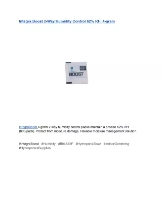 Integra Boost 2-Way Humidity Control 62% RH, 4-gram