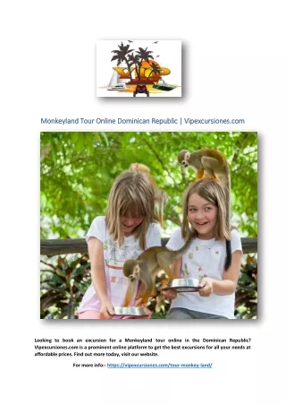 Monkeyland Tour Online Dominican Republic | Vipexcursiones.com