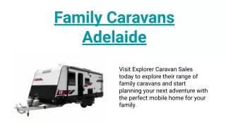 Family Caravans Adelaide