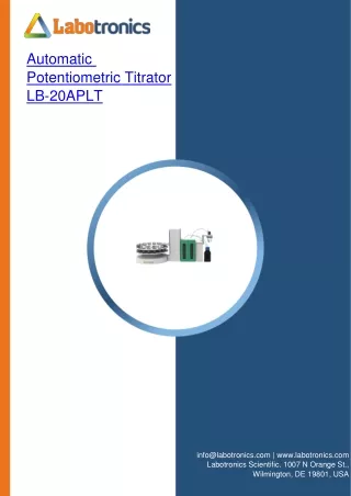 Automatic Potentiometric Titrator 40kg