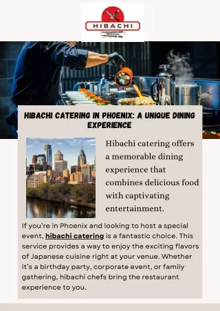 Hibachi Catering Phoenix  Authentic Japanese Cuisine for Events
