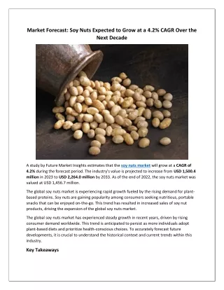 Soy Nuts Market