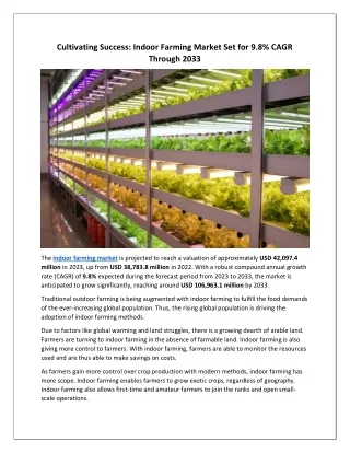 Indoor Farming Market
