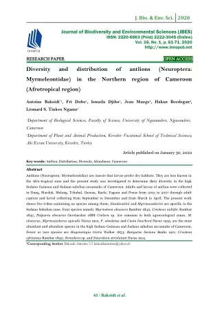 Diversity and distribution of antlions (Neuroptera: Myrmeleontidae) in the North
